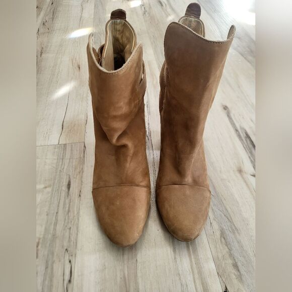 Rag and Bone Tan Leather Kinsey Booties Size 39.5 Made in Italy - Picture 14 of 15